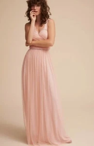 Anthropologie BHLDN Fleur Lace Dress Blush Pink Size 2 - Picture 1 of 7