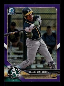 2018 BOWMAN CHROME LAZARO ARMENTEROS PURPLE SHIMMER REFRACTOR /250