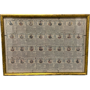 WALLIS'S ROYAL Chronological Tables of English History Puzzle Gold Frame