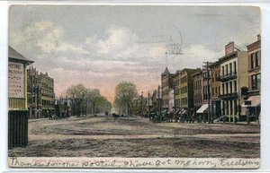 Central Square mit Blick auf die Main Street Laconia New Hampshire 1908 Postkarte - Bild 1 von 1