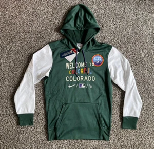Colorado Rockies Nike City Connect Authentic MLB Collection Hoodie Men's Size S - Picture 1 of 7