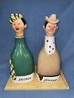 Vintage Japanese Porcelain Bourbon and Scotch Music Box Decanters Musical Works
