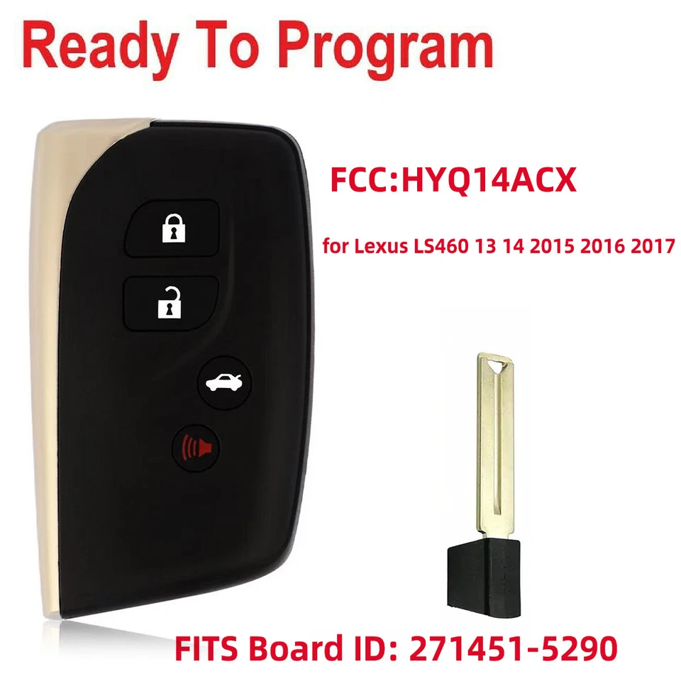 Запасной брелок для Lexus LS460 13 14 2015 2016 2017 Smart 4B HYQ14ACX 5290 - Изображение 1 из 4