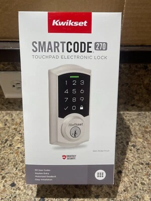 ¡NUEVO! Kwikset 9270TRL-15S SmartCode Deadbolt pantalla táctil monocilíndrico - níquel Foto 1 de 4