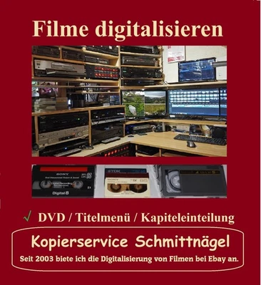 Überspielen digitalisieren VHS VHS-C Hi8 Video8 Digital8 Mini-DV auf DVD - Bild 1 von 4