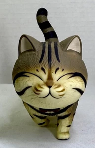 Japanese Nekotama Walking Vinyl Brown Tabby Cat Figurine - Adorable - Picture 1 of 10
