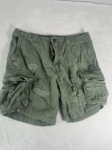 Aeropostale Cargo Shorts Mens Size 36 Army Green Pockets Outdoor Classic Style - Picture 1 of 5