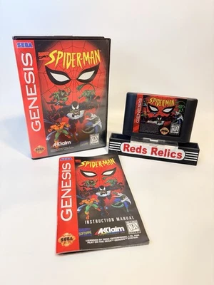 Spider-Man (Sega Genesis, 1994) Complete CIB Near Mint Condition - Image 1 of 4