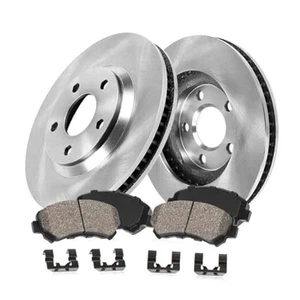  CRK12228 REAR 302 mm Premium OE 5 Lug [2] Brake Disc Rotors + [4] Ceramic  - Picture 1 of 6