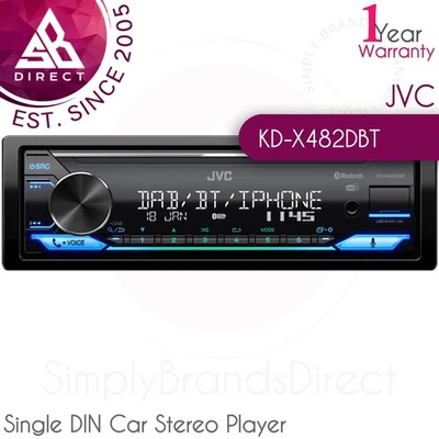 Jvc KD-X482DBT Einzeln din Stereo Media Receiver │ Bluetooth│Android │ Radio │ - Bild 1 von 4
