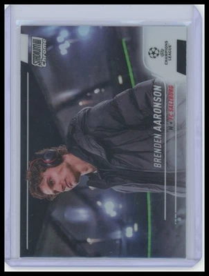 2021-22 Stadium Club Chrome UEFA Champions League #15 Brenden Aaronson Refractor - Image 1 of 2
