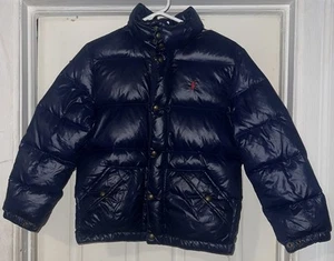 Polo Ralph Lauren gefütterte Jacke Jungen dunkelblau mit Kapuze Größe M - Bild 1 von 3