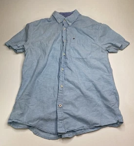 Camisa Tommy Hilfiger Hombre, Grande, Manga Corta, Ajuste Personalizado, Azul - Imagen 1 de 5