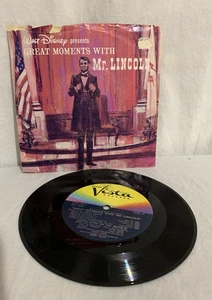 Walt Disney Great Moments with Mr. Lincoln Vinyl Record  Org Cover - Imagen 1 de 5