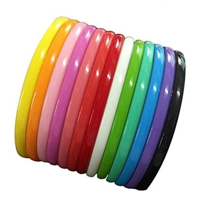  8mm Colorful Plastic Teeth Headbands Girl's Women Headband Pack 8mm headbands - Image 1 of 4