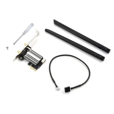AX3000 Chipset PCIe WiFi 6 For Intel AX200 WiFi Card Bluetooth PC Adapter 1 Set - Image 1 of 4