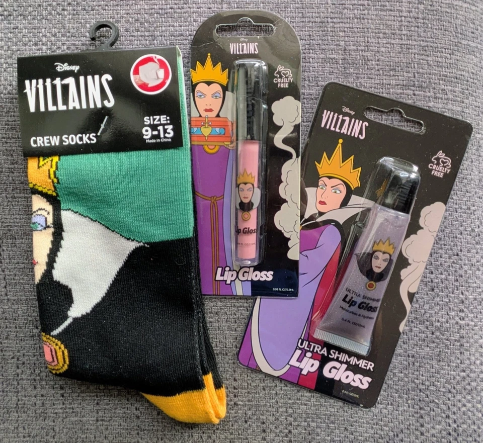 НОВЫЙ подарочный набор блеска для губ и носков Disney Snow White Evil Queen - Изображение 1 из 1