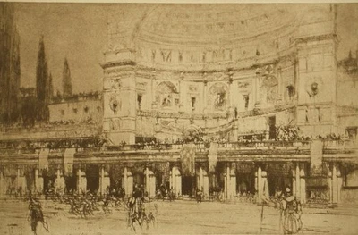 Antique etching gravure; Walter L. Colls after William Walcot; 'Domitian' 1900's — 第 1/4 张图片