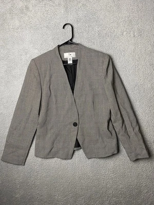 Danielle Martin Blazer Women’s Size 10 Wool 1-button Gray Corporate  - Image 1 of 4