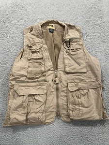 Humvee Vest Mens Large Khaki Safari Fishing Multi Pocket Mesh Lined Outdoor - Picture 1 of 15