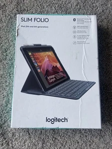 Logitech Slim Folio Keyboard/Cover Case Folio for iPad 5th/6th Gen. 920-009017 - Bild 1 von 5