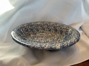 Roseville Spongeware Workshop Gerald Henn 10 3/8" Blue Sponge Serving Bowl - Picture 1 of 5