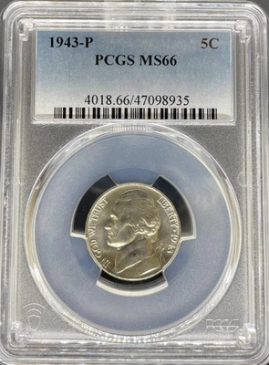 1943 Jefferson Nickel MS66 PCGS (#PA47098935) - Image 1 of 2