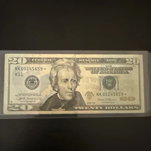 2017 20 Dollar Bill Star Note - Picture 1 of 4