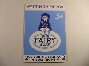 Fairy Soap 5 cents Reproduction Porcelain Mental Sign By Ande Rooney - Picture 1 of 2
