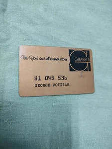 Gimbels charge card - Picture 1 of 2