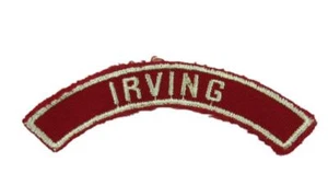 IRVING Red and White Community Strip RWS worn [Z1977] - Picture 1 of 2