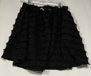 H&M Girls SZ 12 Black Ruffle Pockets Skirt - Picture 1 of 3