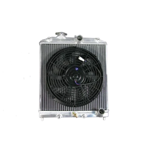 CX Aluminum Coolant Radiator + Fan For Civic D15 D16 D 94-01 Acura Integra - Foto 1 di 9