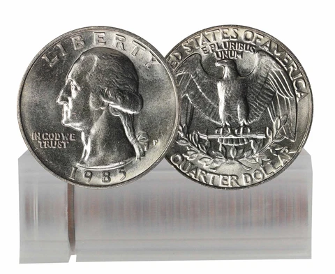 1985-P BU Washington Quarter 40-Coin Roll Cover