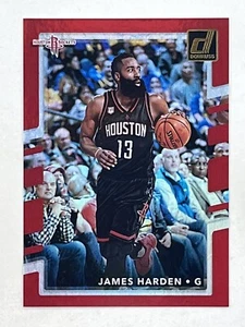 James Harden 2017-18 Panini Donruss Holo Red Laser /99 #51 NBA Rockets Card - Picture 1 of 2
