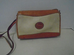 Bolso de mano de cuero para todo clima Dooney & Bourke marrón tostado llavero bolso de hombro - Imagen 1 de 7