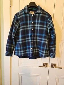 Orvis Fleece gefüttertes Hemd Langarm Druckknopf Herren Größe Extra Large blau kariert - Bild 1 von 13