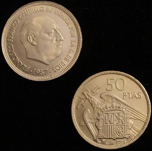 *GUTSE* FRANCO-8, 50 PESETAS 1957*60, PLUS, BRILLO ORIGINAL, SIN CIRCULAR. - Picture 1 of 1