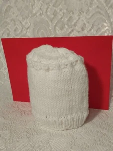 Sombrero de bebé Bernat Baby Sport hilo hecho a mano tejido color blanco tblbf1 - Imagen 1 de 14