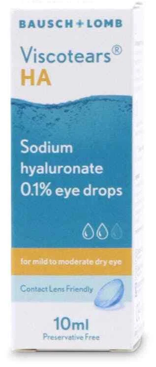 Viscotears Hyaluronic Acid Preservative Free Eye Drops 10ml X 1