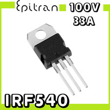 Transistor potenza power mosfet MOS IRF540 TO-220 100v 33a canale tipo N