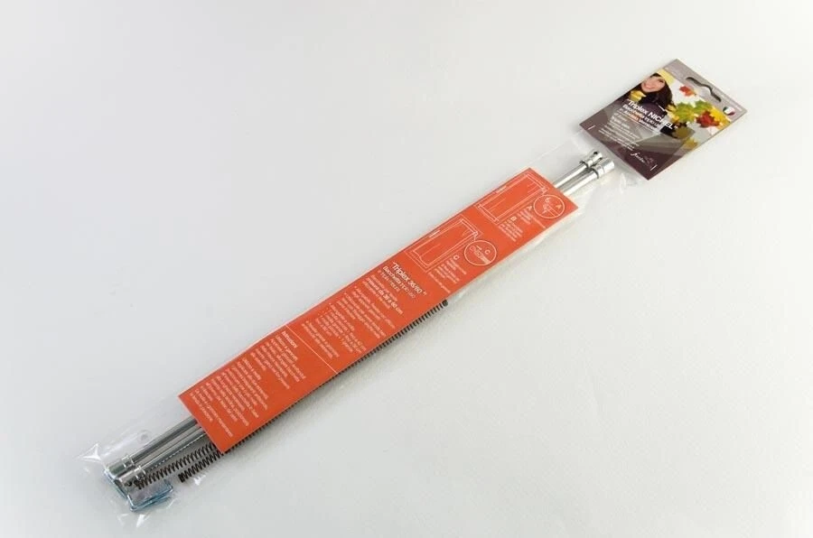 Coppia Bacchetta bastoni per tende allungabile da 60 a 110 cm Argento - Immagine 1 di 1