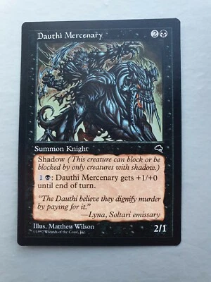 Dauthi Mercenary, MTG Tempest (1997) Uncommon Black Creature VNM  - Image 1 of 2