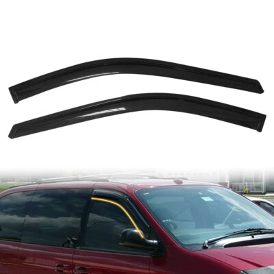 Fits 96-07 Dodge Caravan Window Visors Smoke Rain Guard Shade Deflector Acrylic Foto 1 de 4