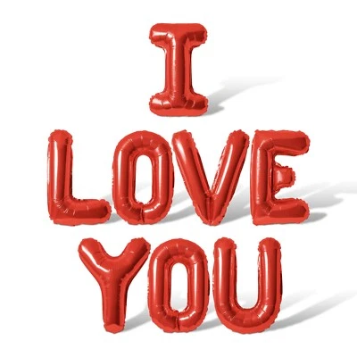 I LOVE YOU 信气球横幅-订婚提案情人节装饰 — 第 1/4 张图片