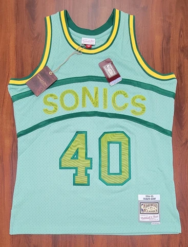 New Mitchell & Ness Rare Alt NBA Space Knit Swingman Jersey  Shawn Kemp Men's L Cover