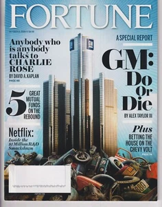 Fortune October 12, 2009 Charlie Rose, GM, Netflix, Chevy Volt (Magazine: Busi - Imagen 1 de 1