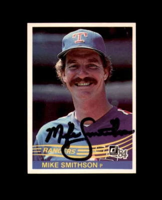 Mike Smithson Signed 1984 Donruss Texas Rangers Autograph - Image 1 of 2