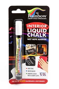 RAINBOW CHALK INTERIOR LIQUID CHALK PEN 5MM TIP EASY CLEAN LIQUID CHALK - Picture 1 of 2