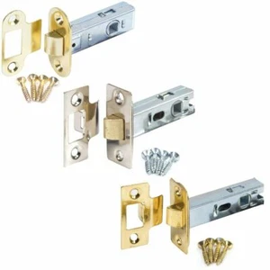 ROHR-EINSTECKRIEGEL Türfedergriffschnäpper silber/gold + Schrauben 75 mm 63 mm UK - Bild 1 von 6